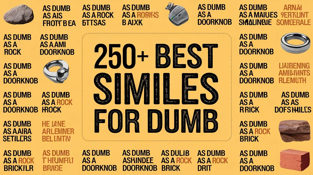 250+ Best Similes for Dumb