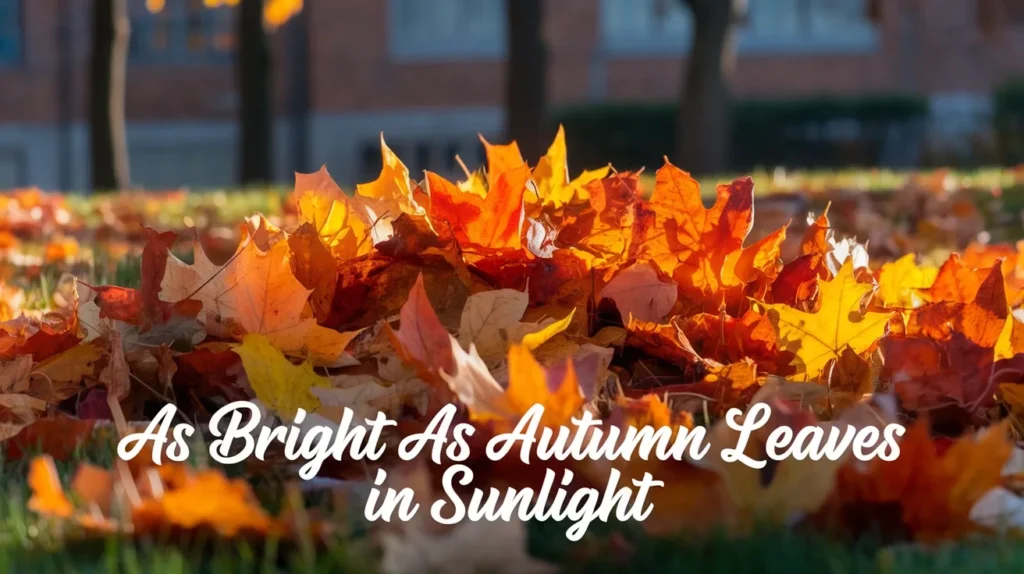 As Bright as Autumn Leaves in Sunlight