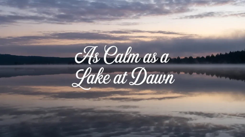 As Calm as a Lake at Dawn