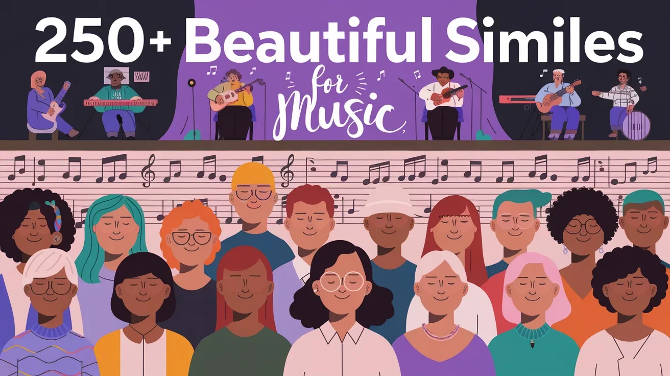 250+ Beautiful Similes for Music
