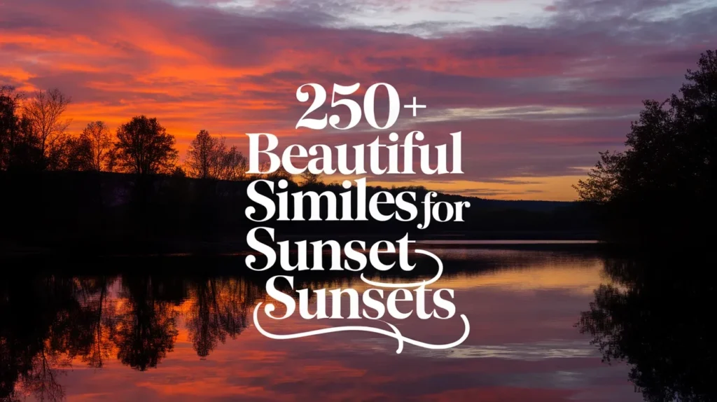 Beautiful Similes for Sunsets