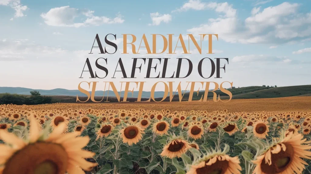 As Radiant as a Field of Sunflowers