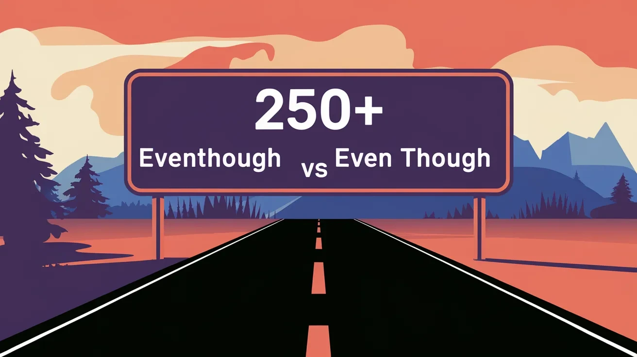 250+ Eventhough vs Even Though