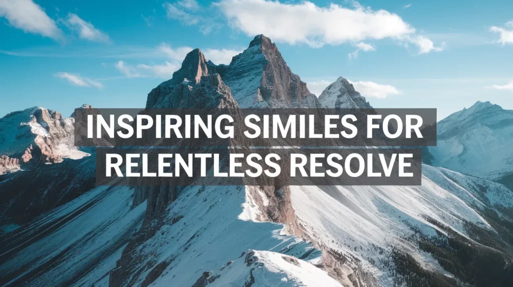 Inspiring Similes for Relentless Resolve