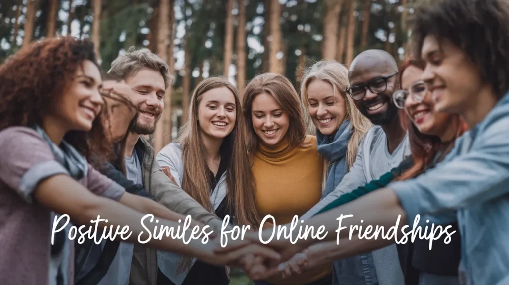 Positive Similes for Online Friendships