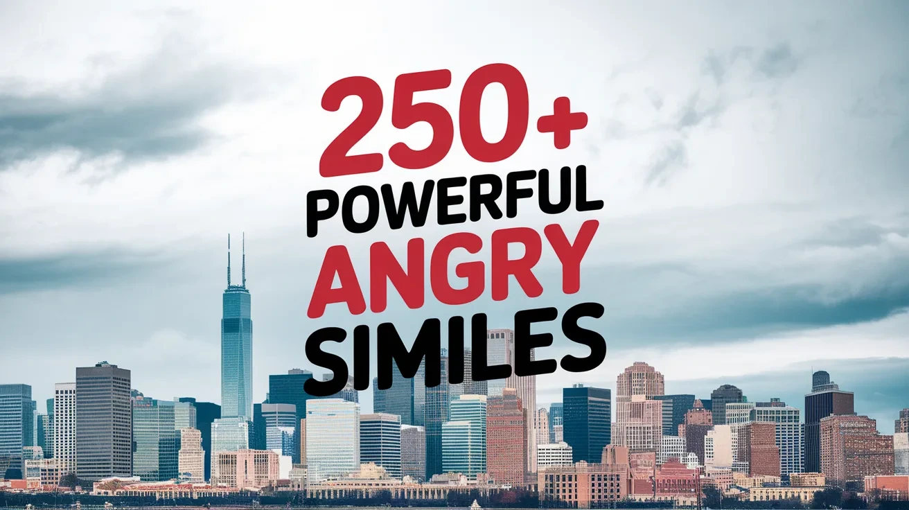 250+ Powerful Angry Similes