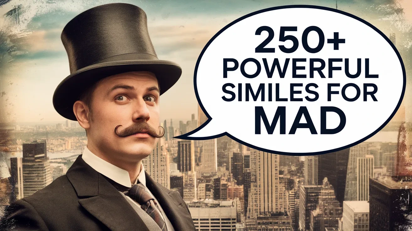 250+ Powerful Similes for Mad