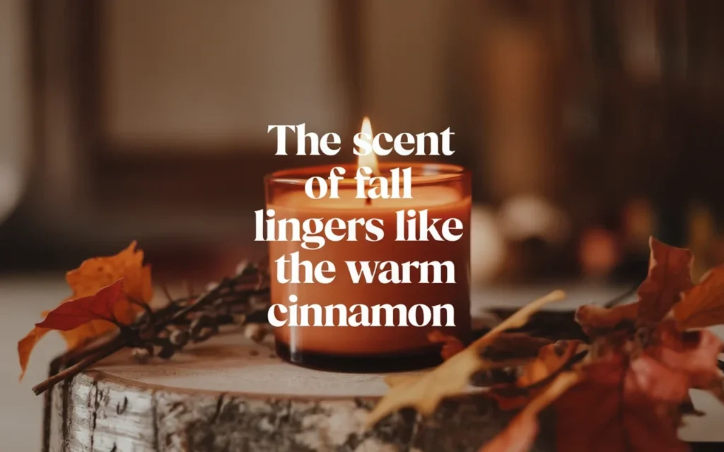 The scent of fall lingers like warm cinnamon